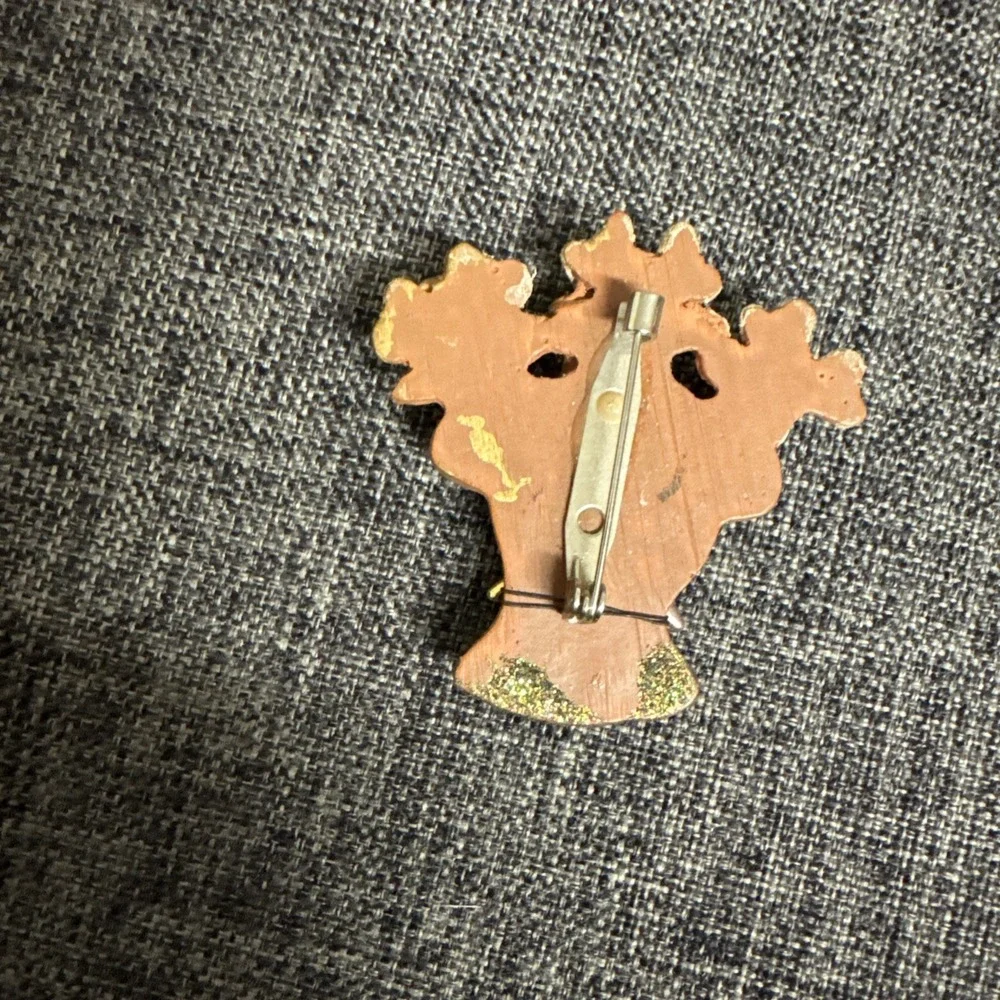 Christmas Brooches Pin Set 2 Pins / Christmas Tree & Reindeer‎